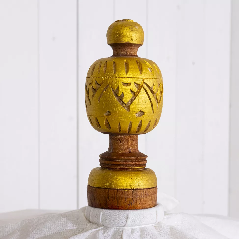 Runder Sonnenschirm mit Ornamenten (D2 m) Cuzco - Cremeweiß