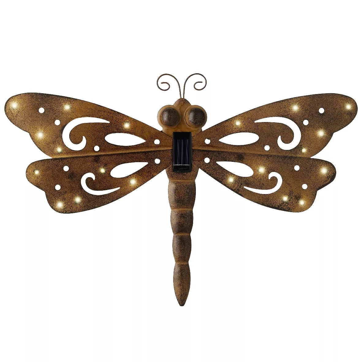 Solar lampe murale fer LIBELLULE
Avec interrupteur:Oui
Batterie rempl  brun L2.50-W53.00-H35.00cm-20L
