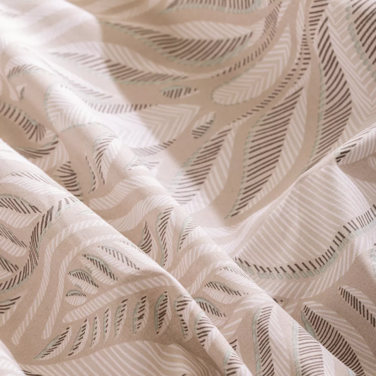 Funda nórdica y dos fundas de algodón (260 x 240 cm) Nalh Beige