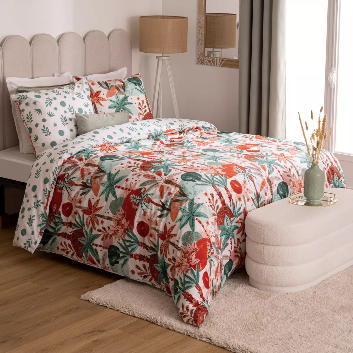 PARURE IMP DZUNGLA 240X220 L, 240 x P, 220 x H, 0,5 cm Vert CŽladon