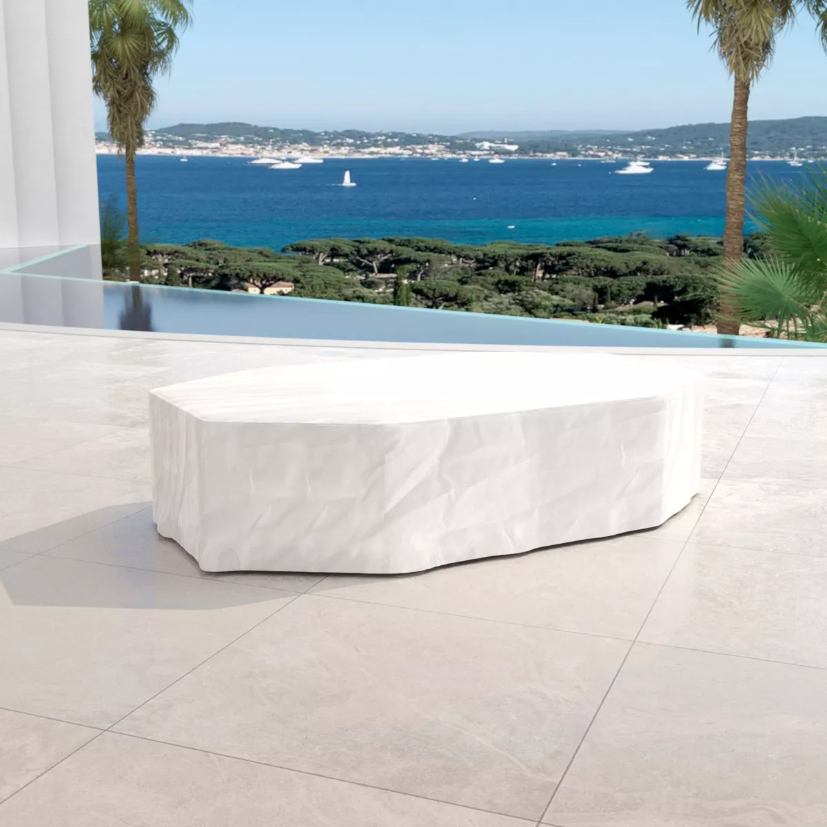 Table de jardin bois teck 10 places (260 x 100 cm) Java - Naturel