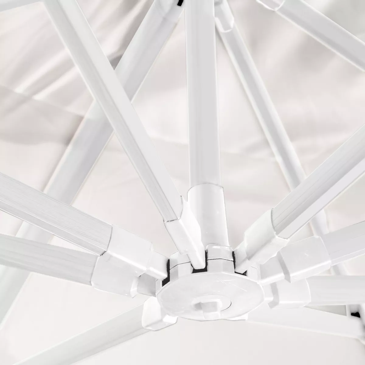 Zweefparasol rechthoekig (L4 x 3m) Yucatan - Wit