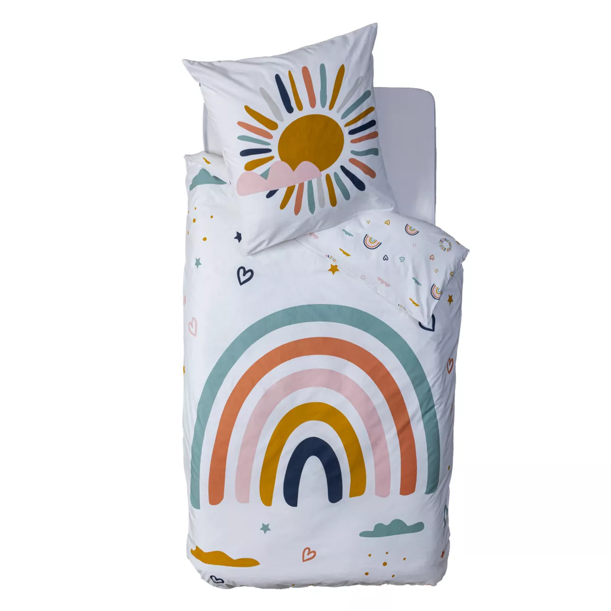 Dekbedovertrek met één kussensloop katoen (140 x 200 cm) Arc-en-ciel Meerkleurig