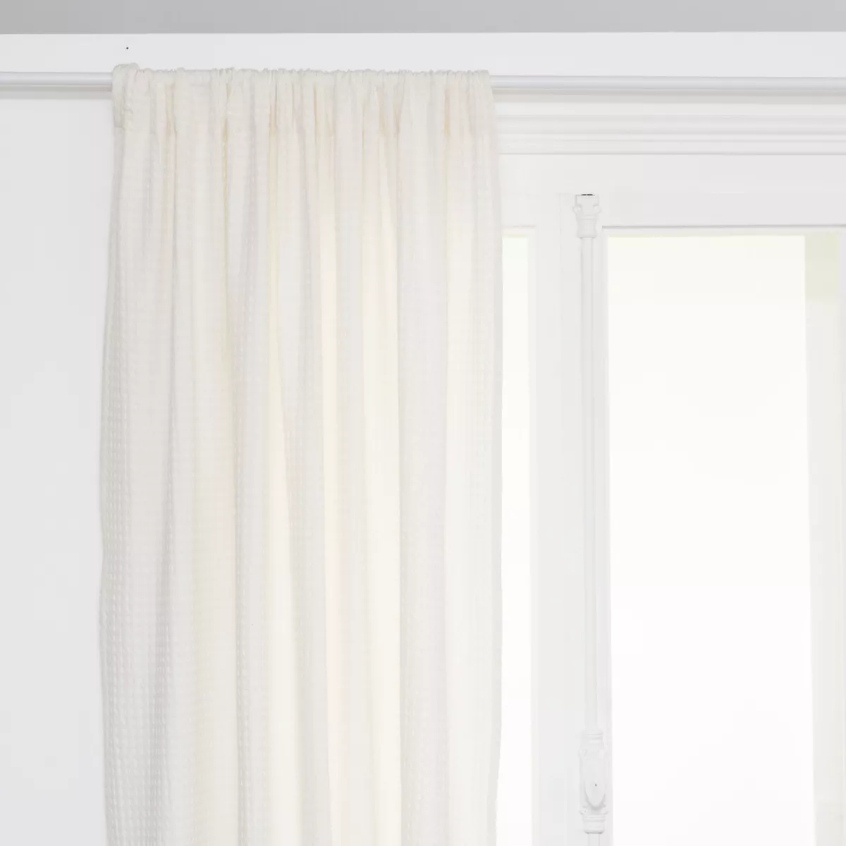 RIDEAU ABEIL WIDDY BL 130X260 L, 130 x P, 0,5 x H, 260 cm Ivoire