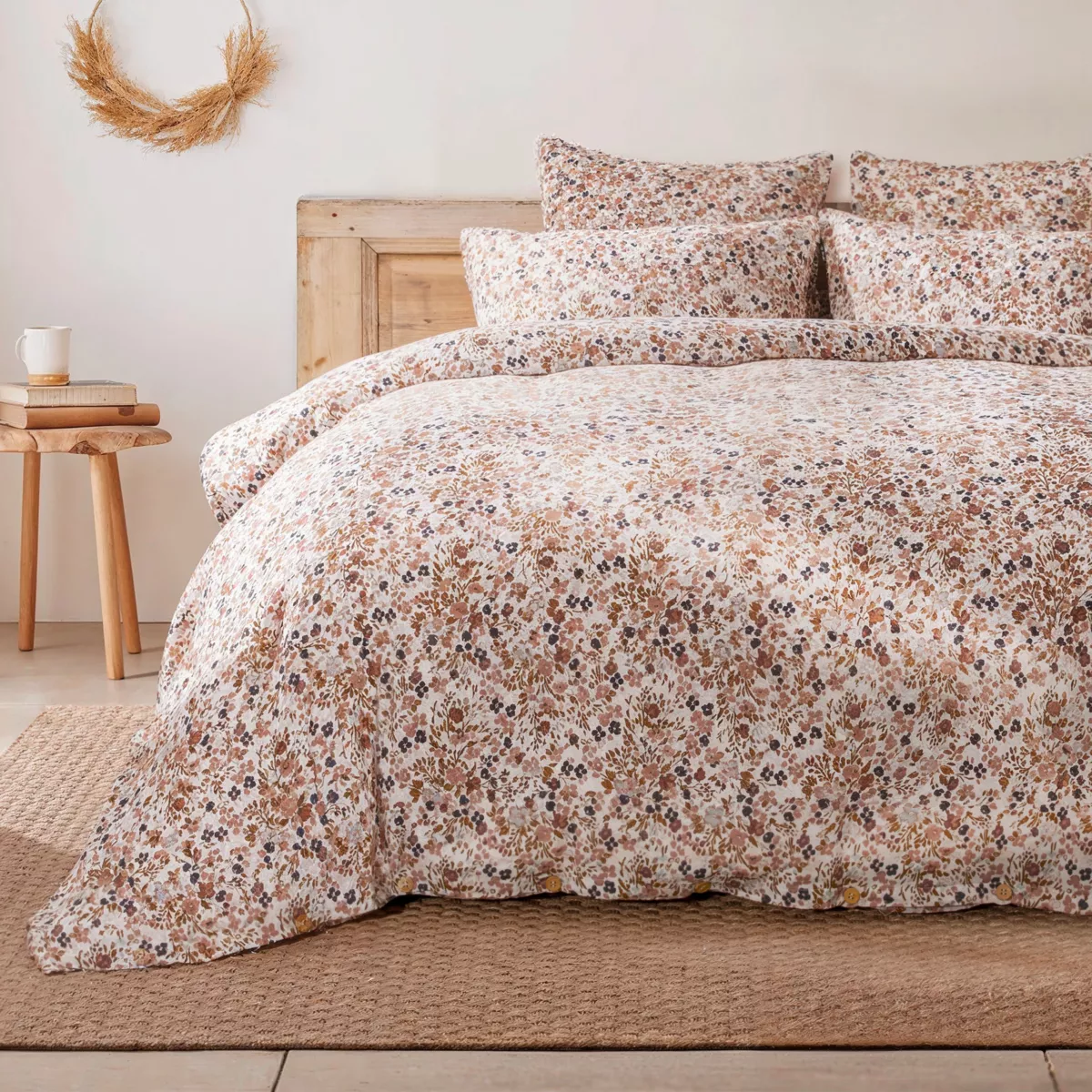 Funda nórdica en gasa de algodón (240 cm) Capucine Multicolor 1