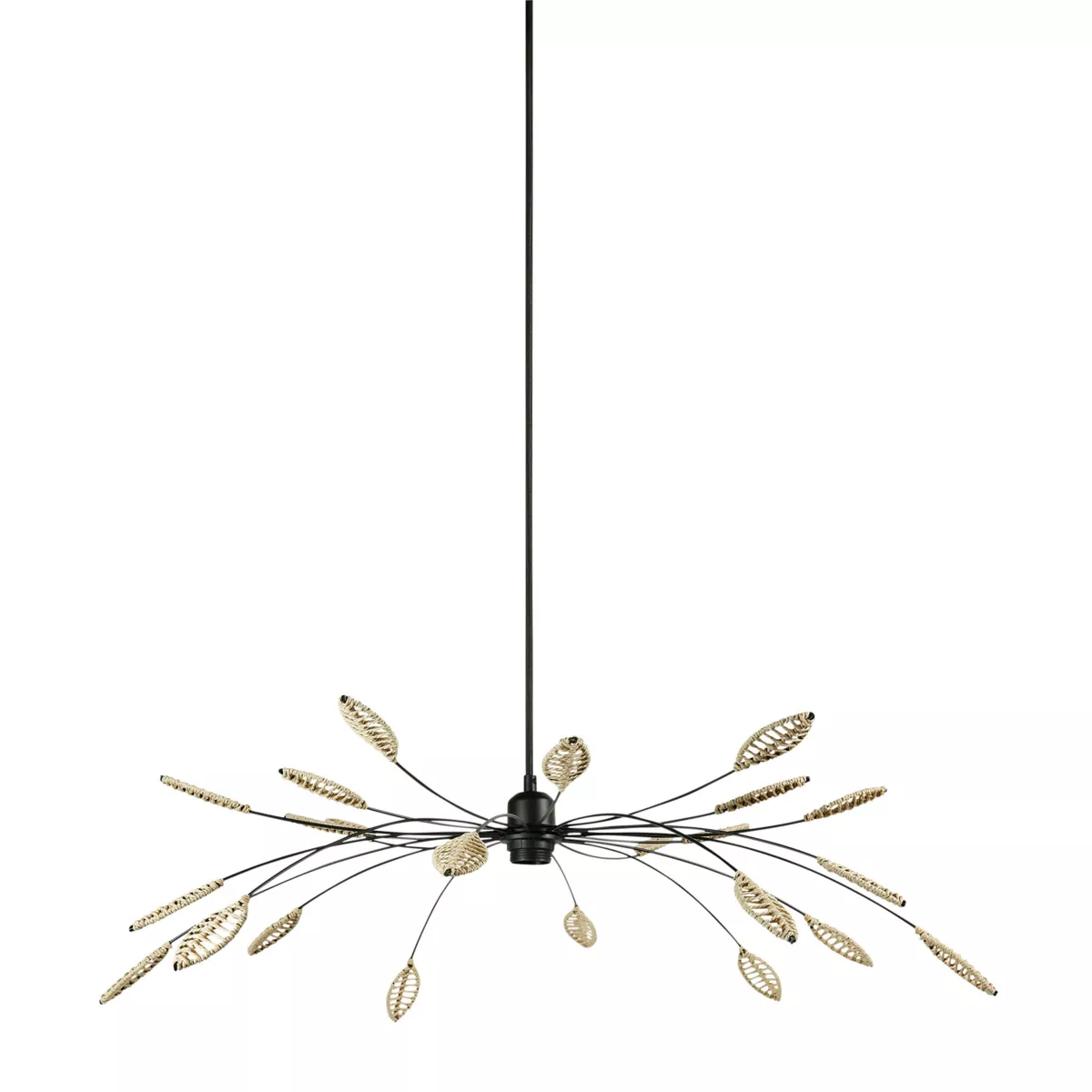 SUSP.MƒT.CORDE ELLISSE NAT.GM Dim : 85x85xH12cm