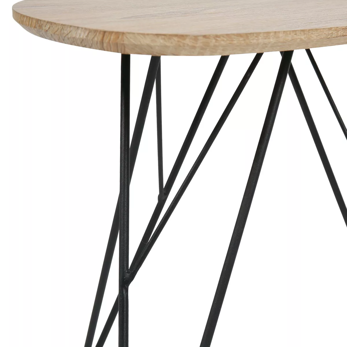 Mesa de apoyo tripode madera y en metal (H40 cm) Gigogne