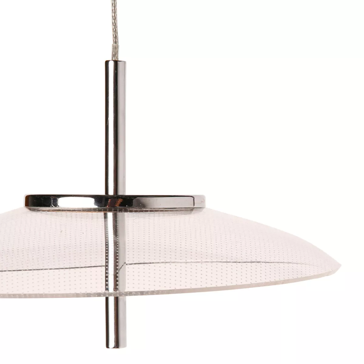 SUSPENSION LED ACRYL.ALUM.UFO Dim : 20x20xH120cm