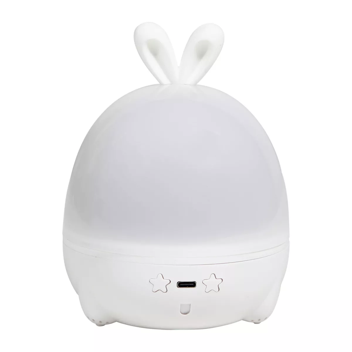 VEILLEUS.PILES PLAST.LAPIN BLC Dim : 12x12xH15.7cm