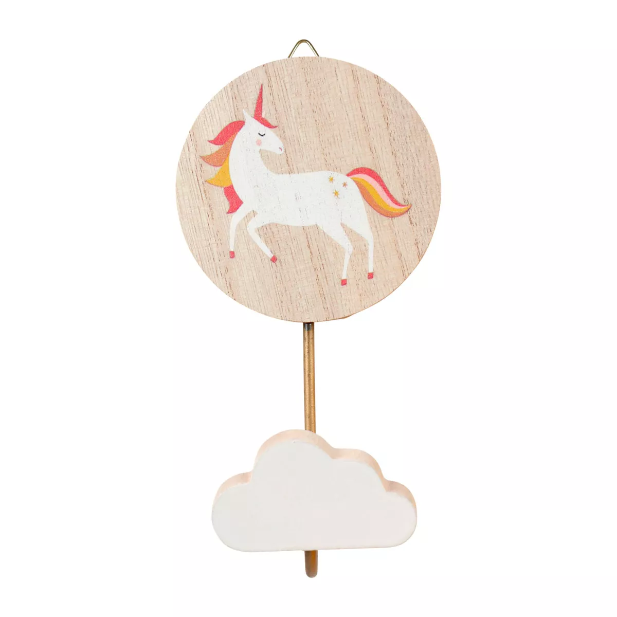 PATERE LICORNE MDF+METAL.RSE 8x16.5x4.5 cm