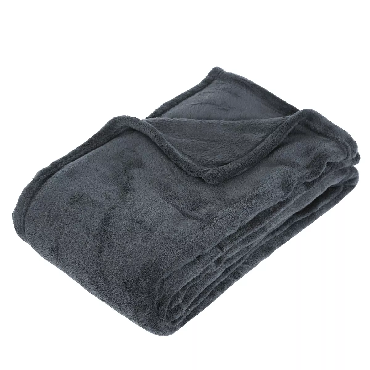 Plaid doux (180 cm) Tendresse Gris anthracite 1