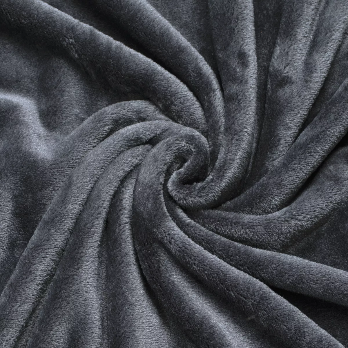 Plaid doux (180 cm) Tendresse Gris anthracite 127