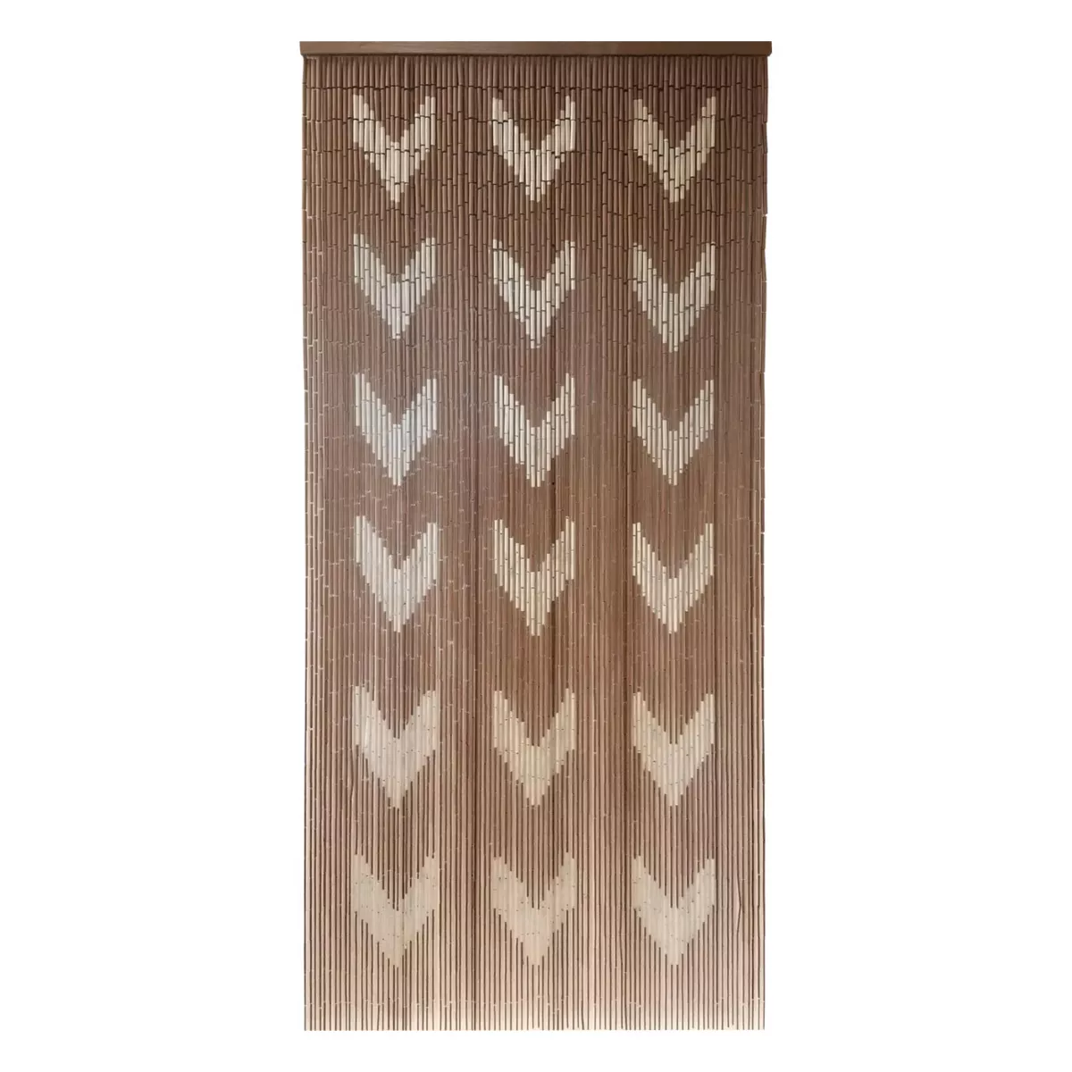 Tenda per porta bambù (90 x 200 cm) Chevron Tortora