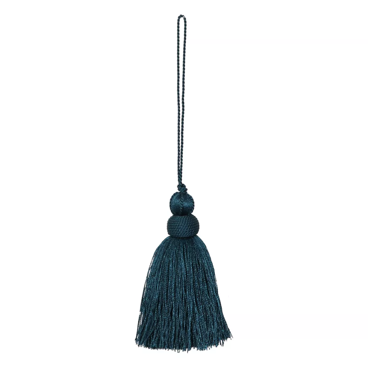 Decoratieve deurlink pompon (H19 cm) Paul Petrolblauw 
