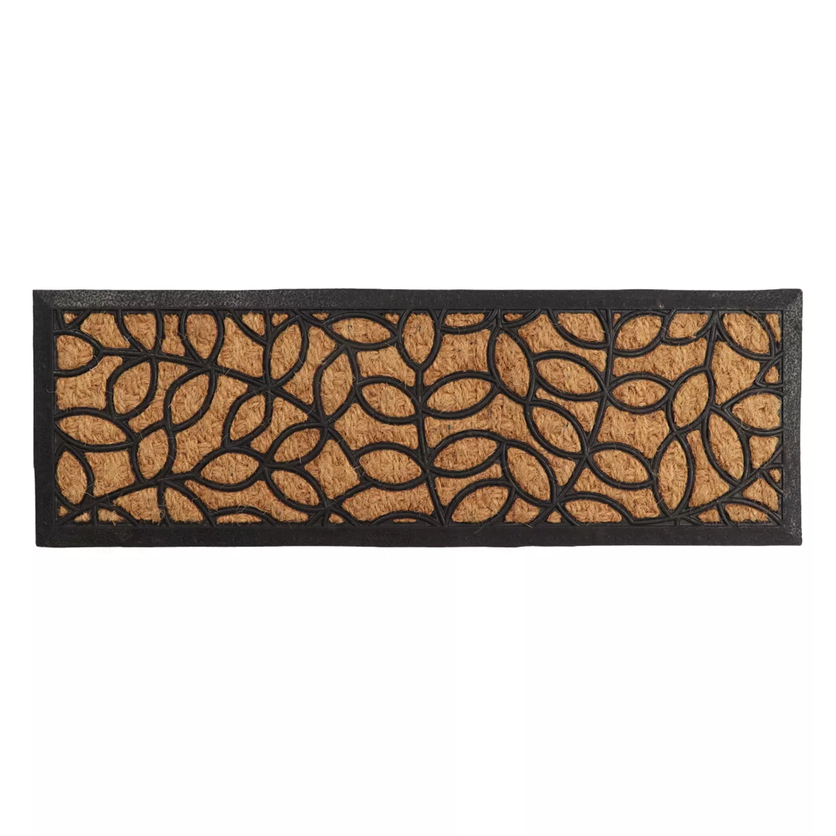 TAPIS 25X75CM COCO TRESSE/CAOUTCHOUC - FEUILLE