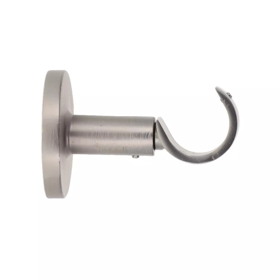 SUPPORT SIMPLE OUVERT D28 65 MM X1 - ARGENT MAT