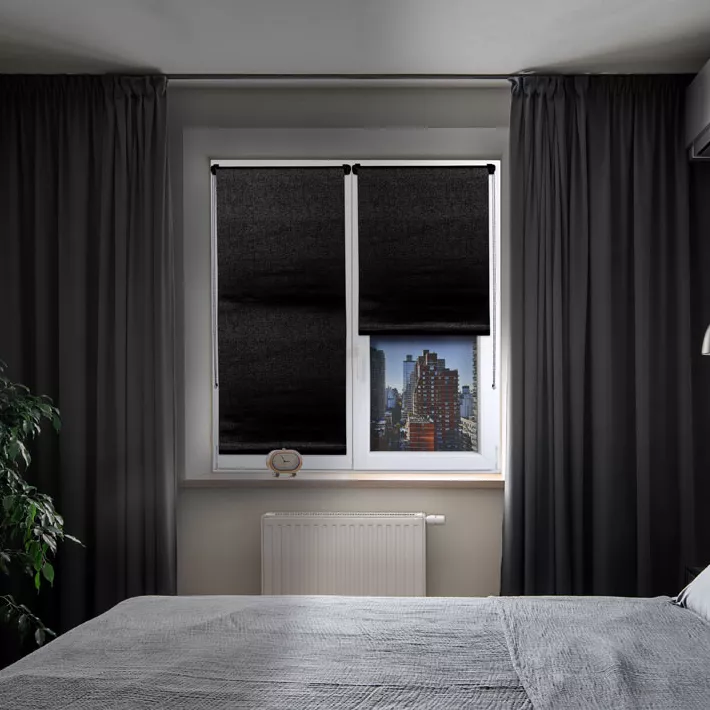 Tenda a rullo oscurante (45 x 90 cm) Lio Nero 