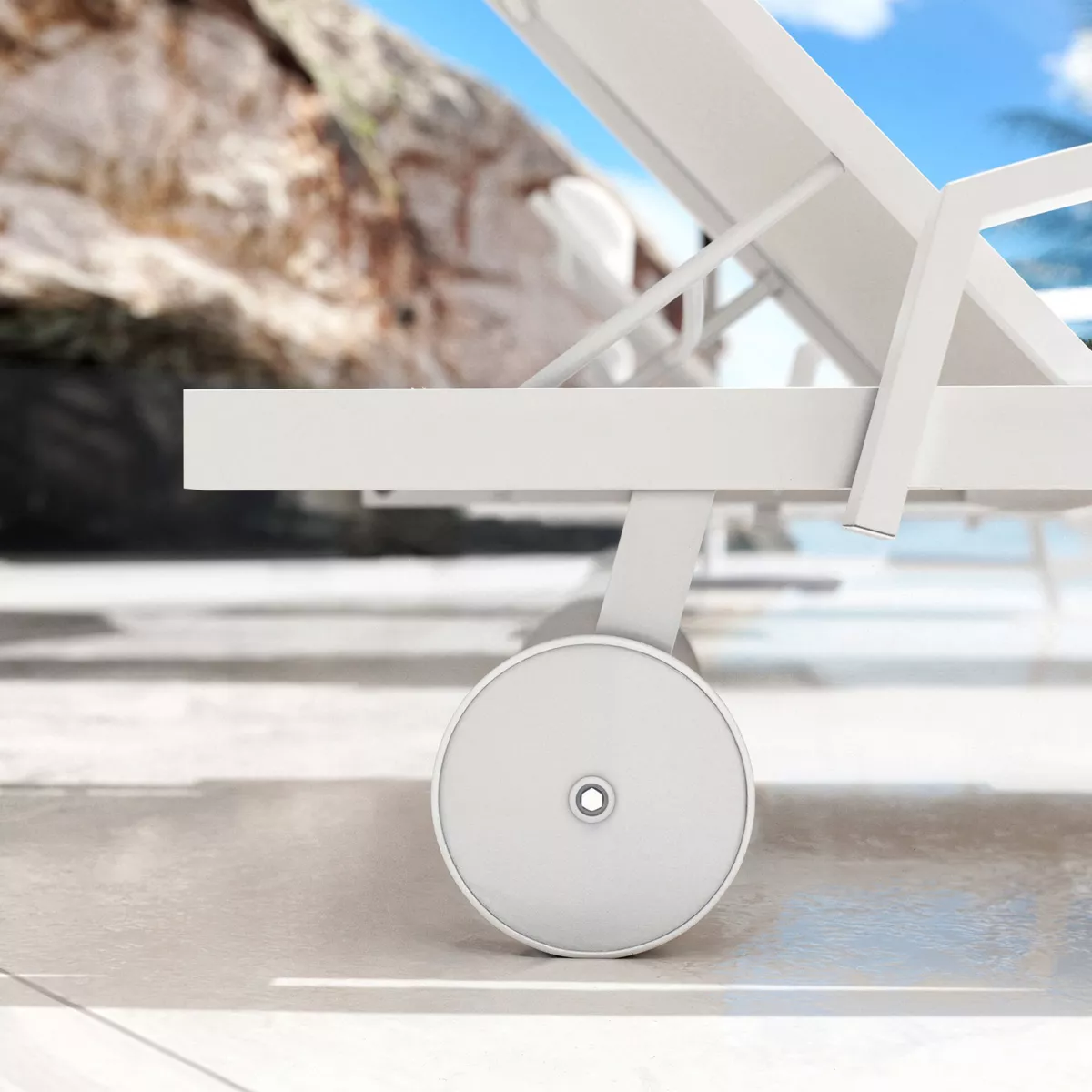 Sonnenliege Textilene Pirae - Weiß