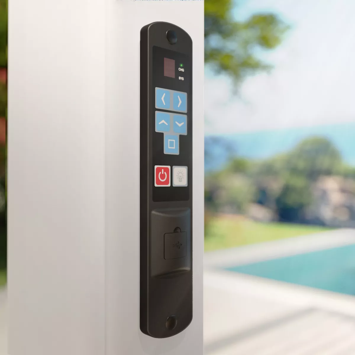 Motorisierte bioklimatische Wandpergola Aluminium und LED (3 x 3 m) New Weiß