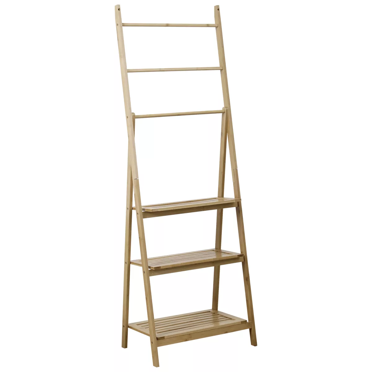 Toallero con repisa para ordenar bambú (H152 cm) Bali