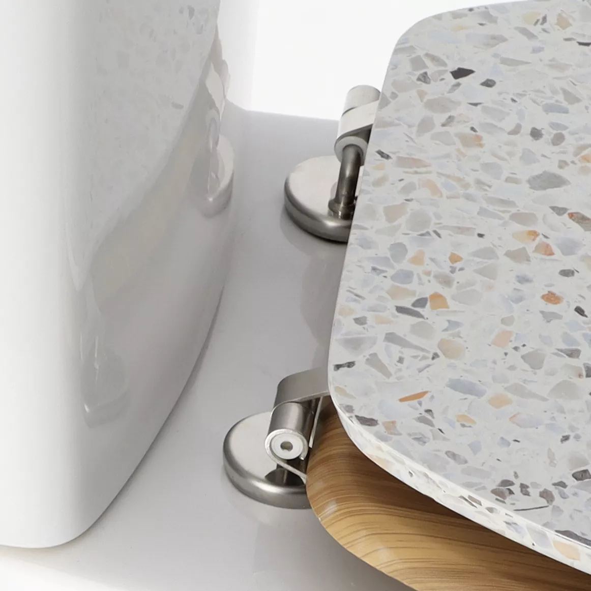 WC Sitz Bambus Terrazzo