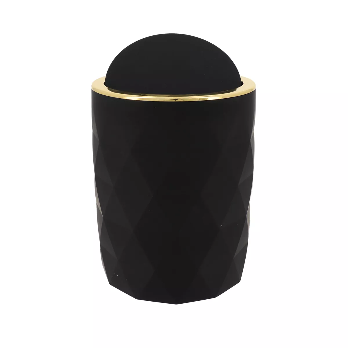 Pattumiera bagno gomma 6L Rubby Nero