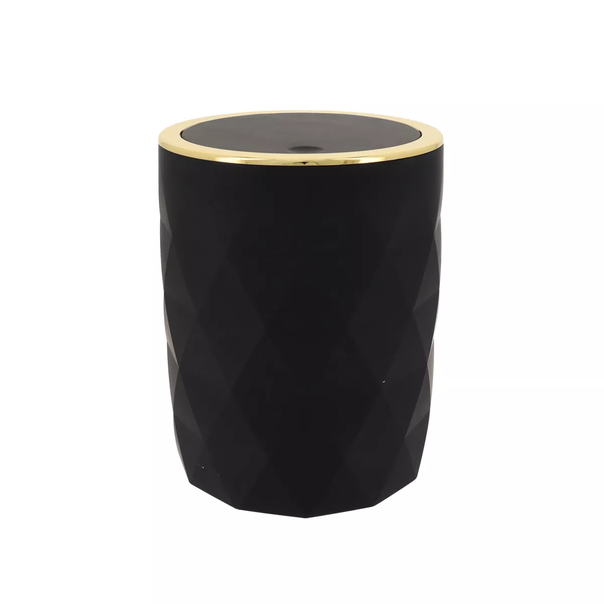 POUBELLE ABS + RUBBER 6L - NOIR
