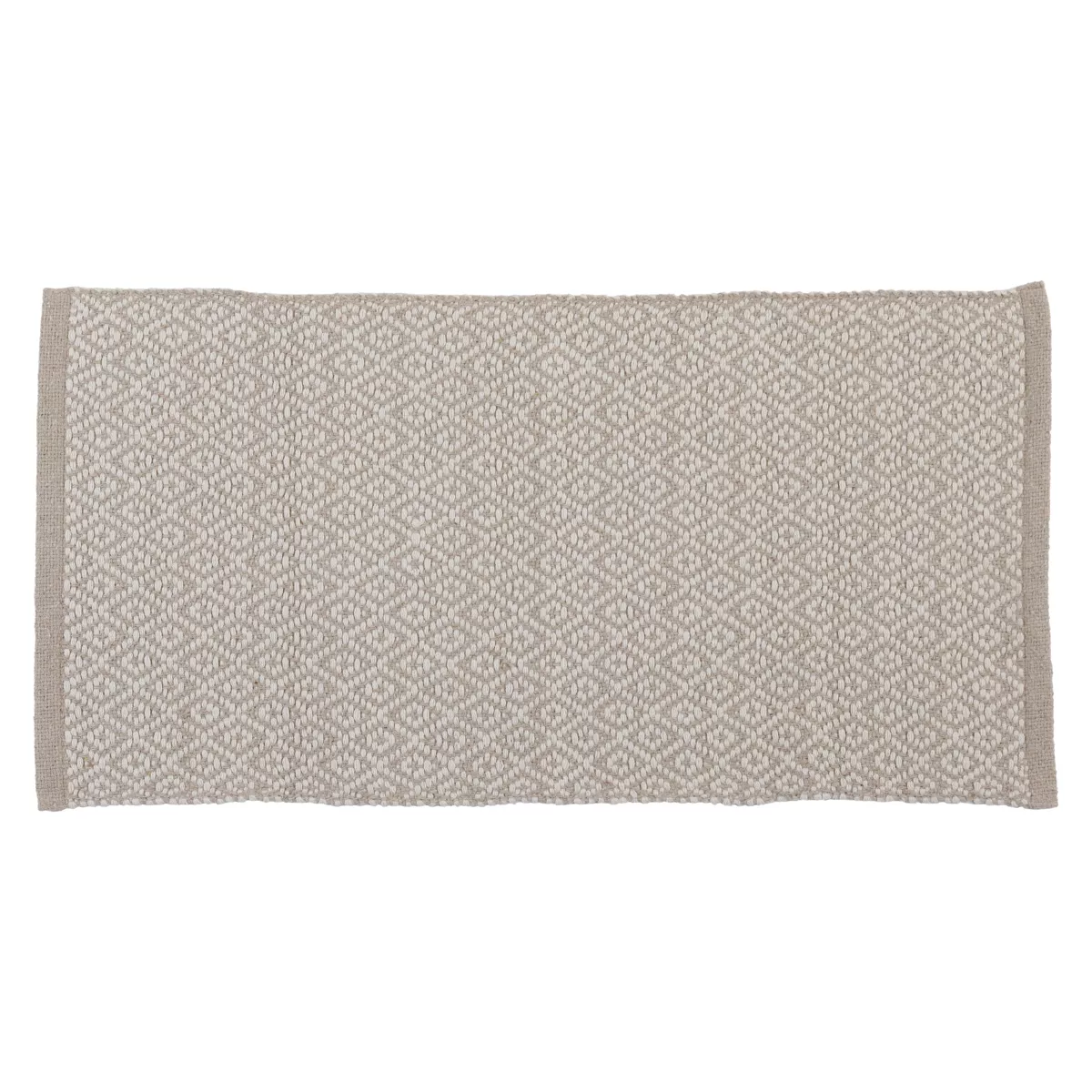 TAPIS ALICE COTON/AUTRES FIBRES 45X90 CM - BEIGE