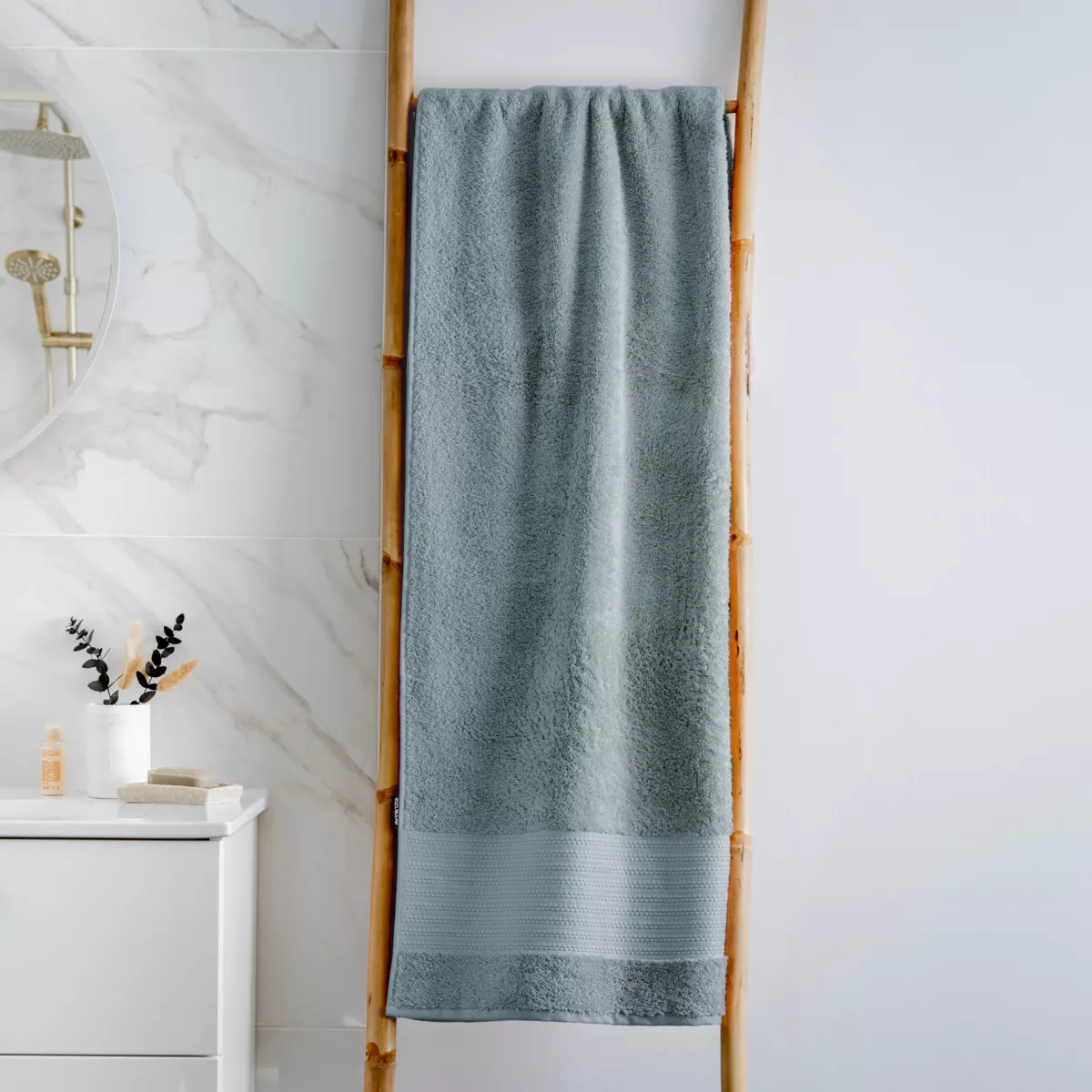 Badhanddoek biologisch katoen (90 x 150 cm) Garance IJsblauw