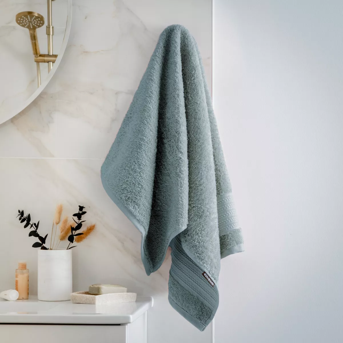 Asciugamano cotone bio (50 x 90 cm) Garance Blu ghiaccio