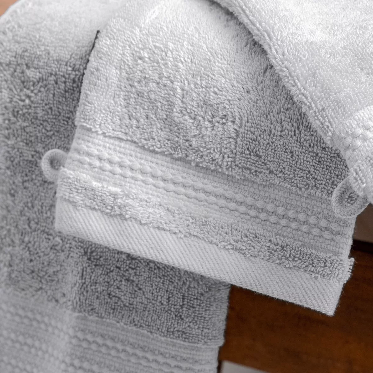 Lot de 2 gants de toilette Coton bio Garance Gris nuage 4