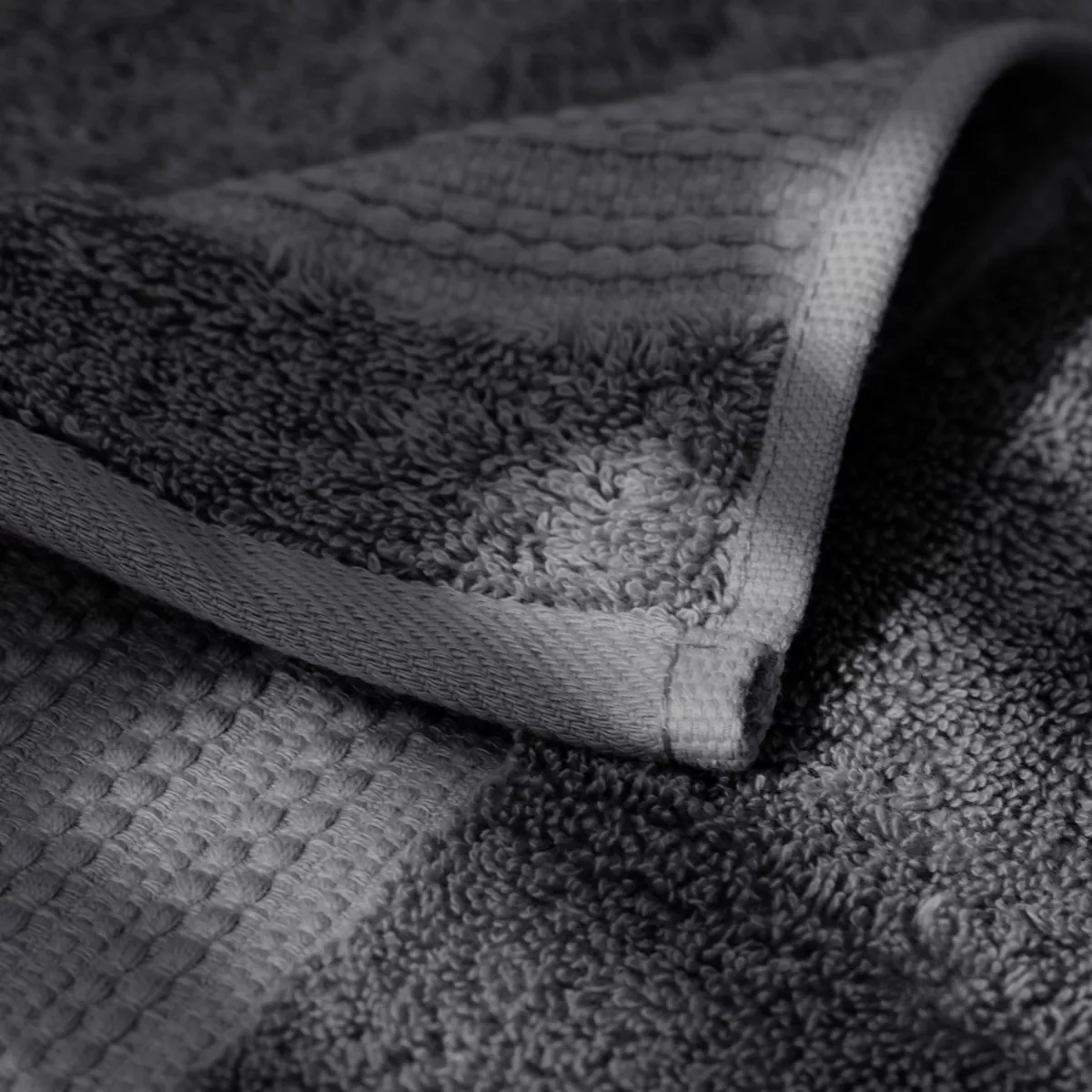 Serviette de bain coton bio (30 x 50 cm) Garance Gris orage 2