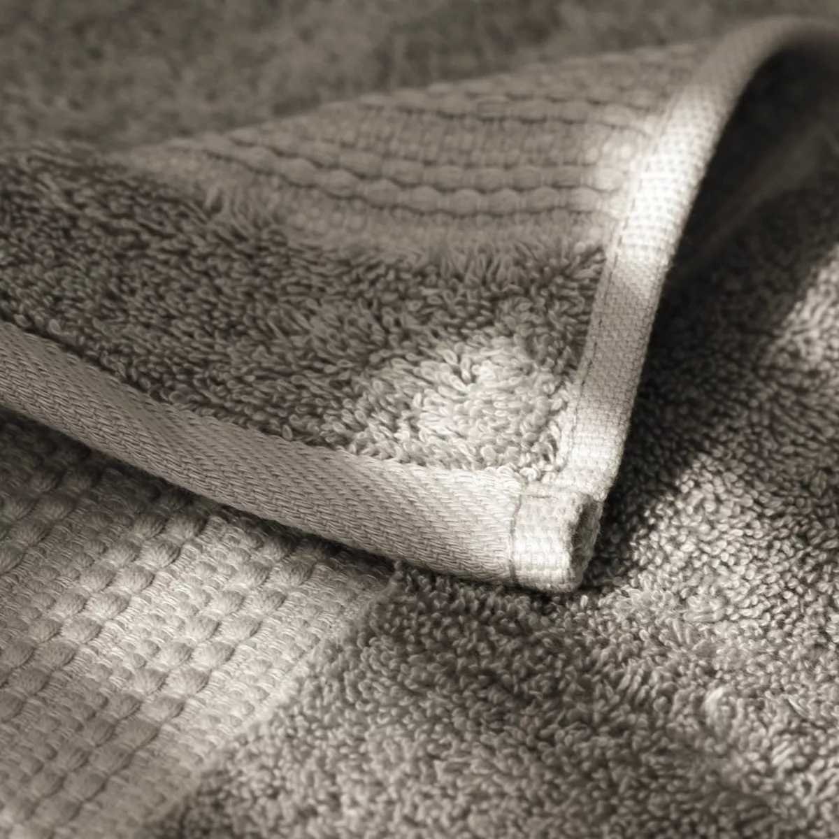 Serviette de bain coton bio (30 x 50 cm) Méline Gris argile