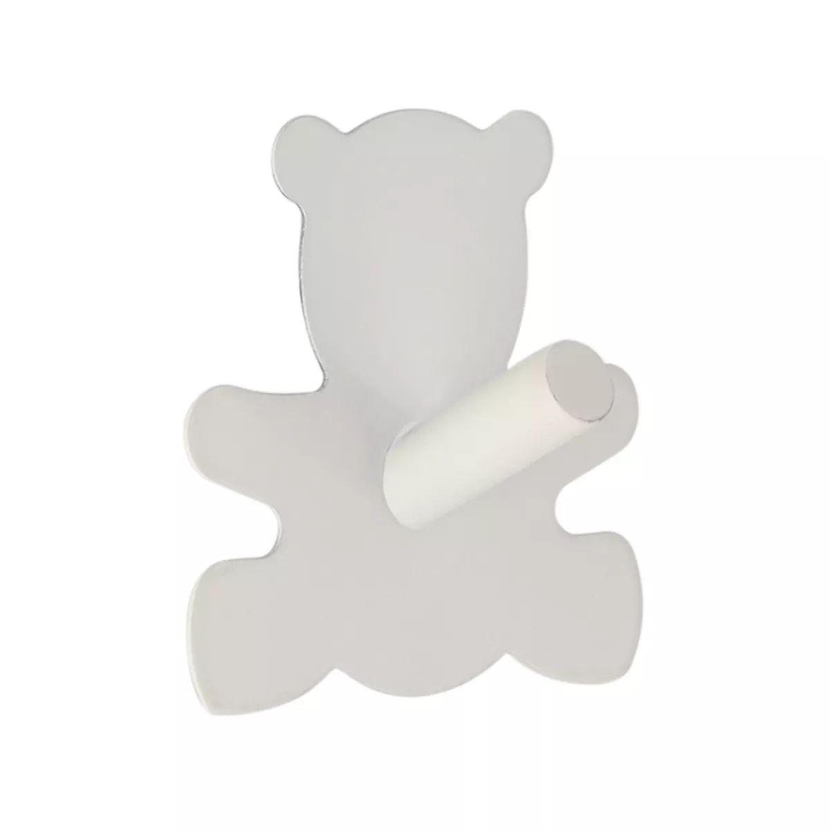 Gancho adhesivo 3M en acero inoxidable (H15 cm) Ourson Blancoo