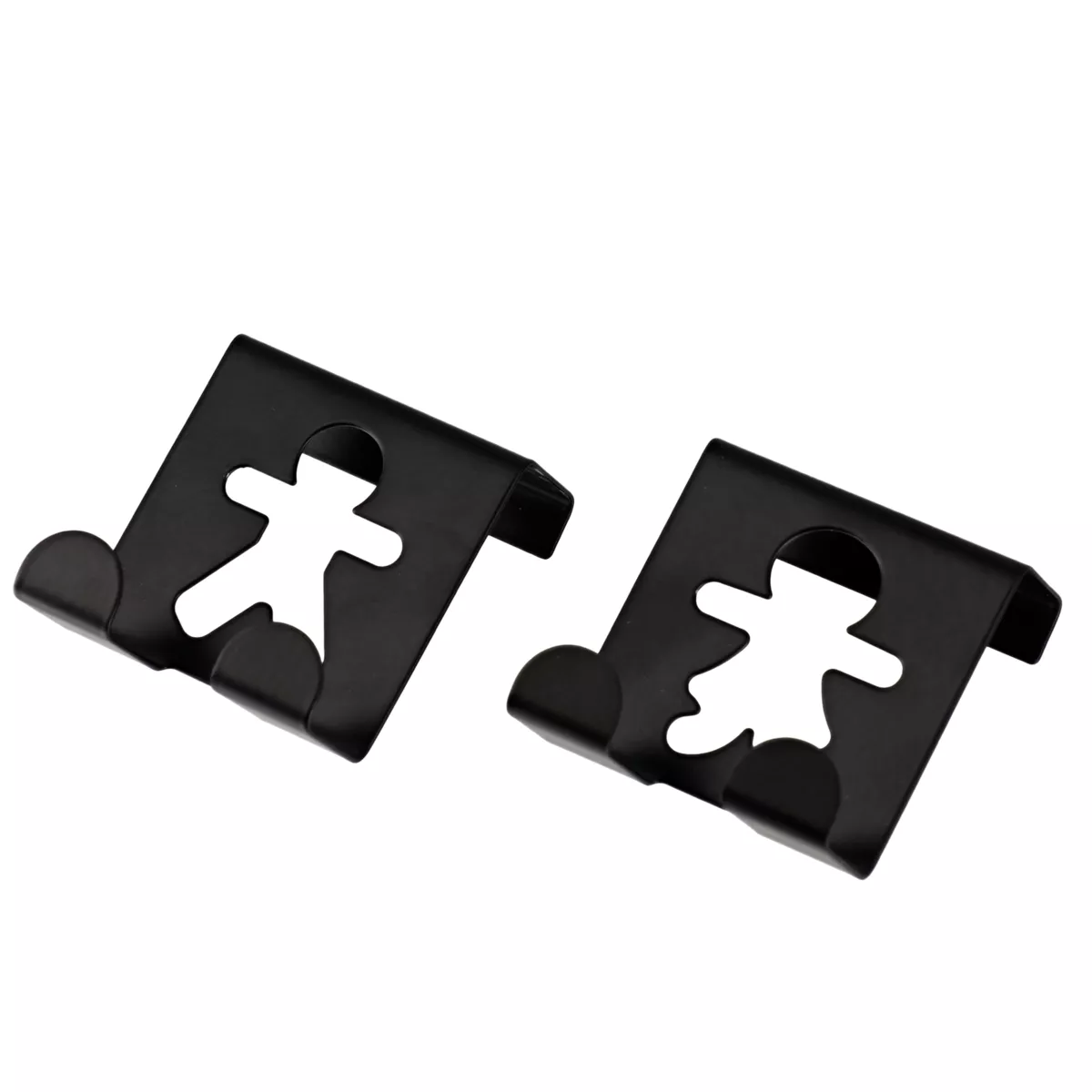 SET 2 PETITES PATERES BONHOMME METAL A SUSPENDRE - NOIR