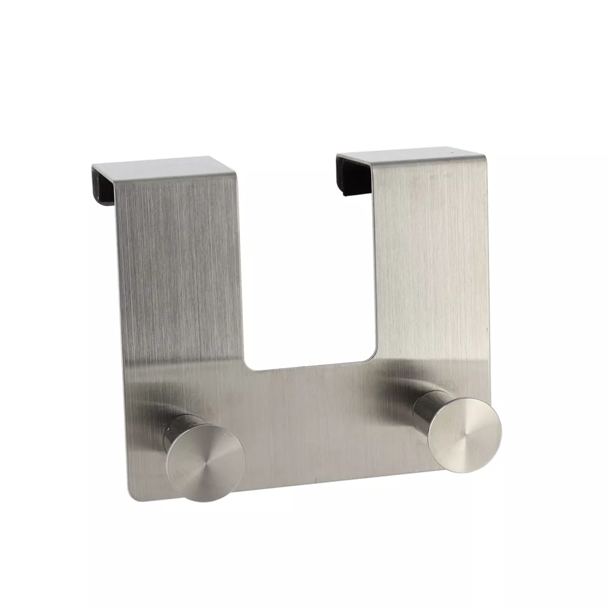 Appendiabiti per porta inox 2 ganci (H16 cm) Cromo