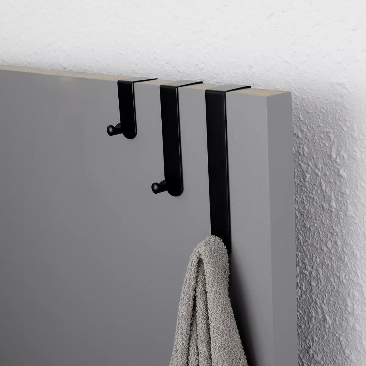 SET 3 PATERES ACIER INOXYDABLE POUR PORTE - NOIR