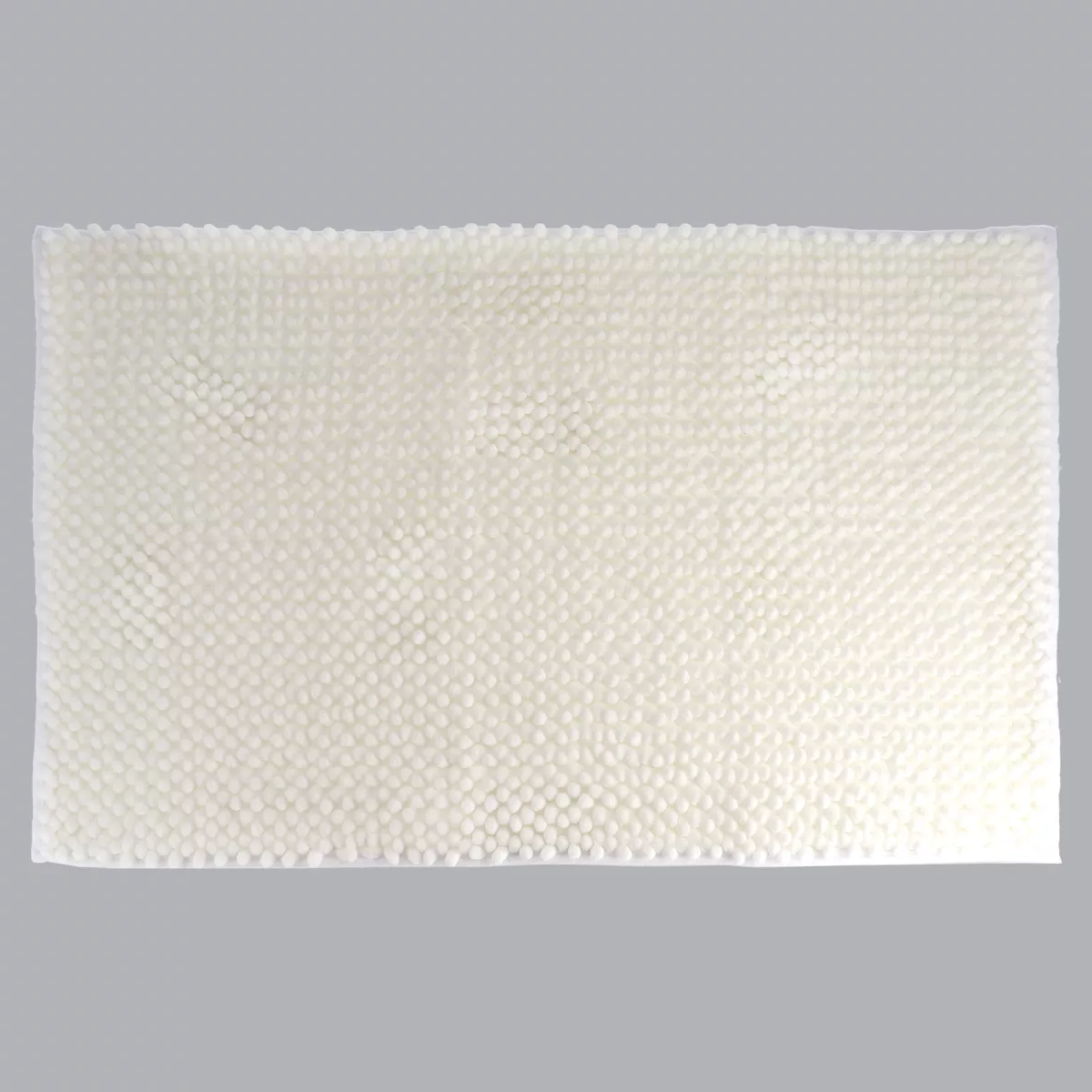TAPIS MICROFIBRE BOULES 50X80 CM - BLANC