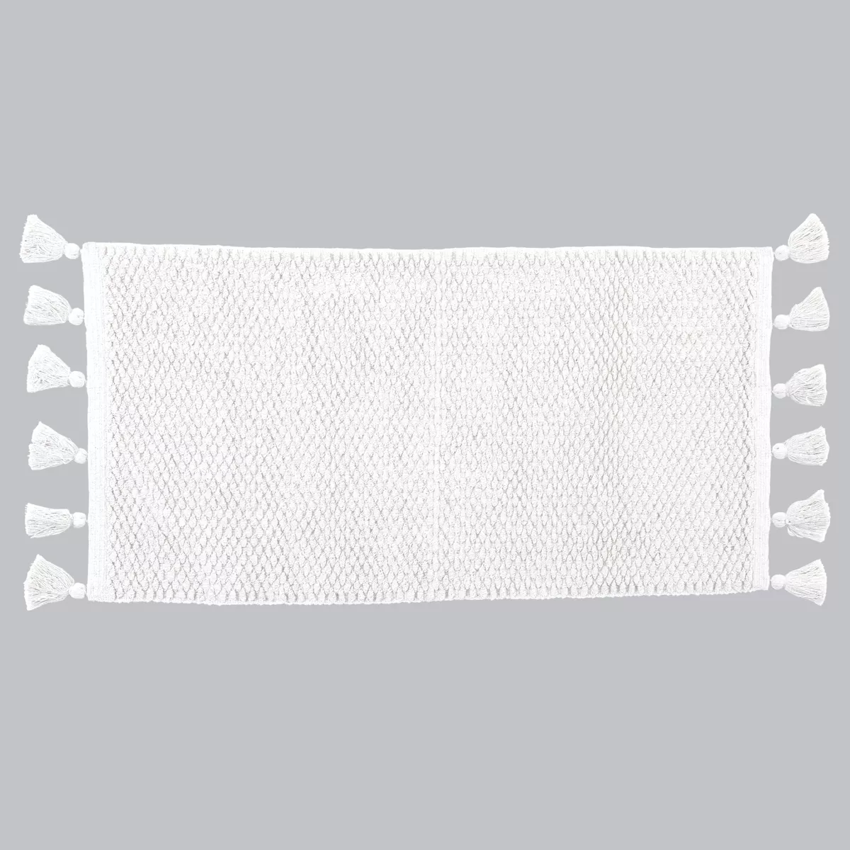 TAPIS RAPHAEL COTON/AUTRES FIBRES 45X90 CM - BLANC