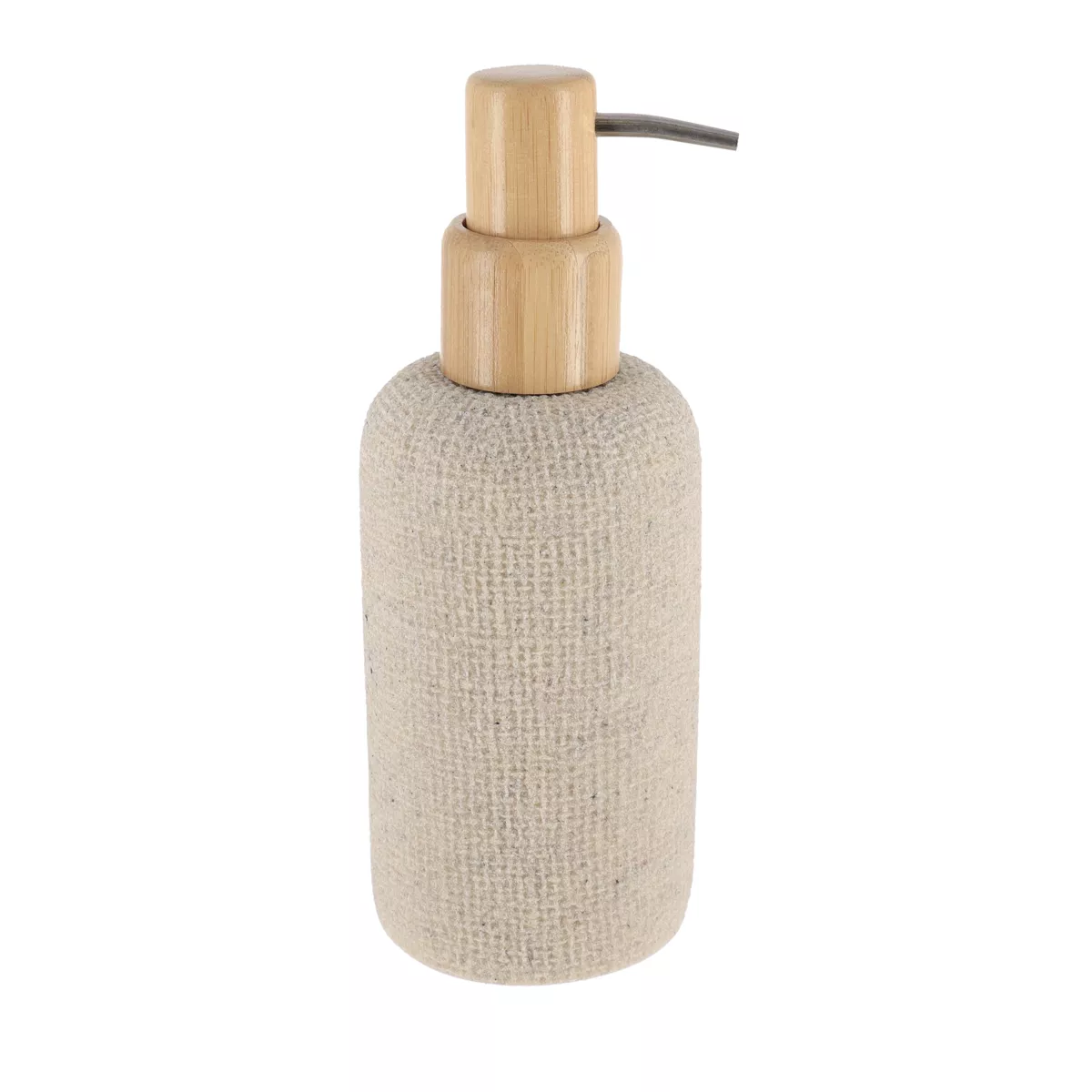 Set d'accessoires salle de bain effet Maille Beige