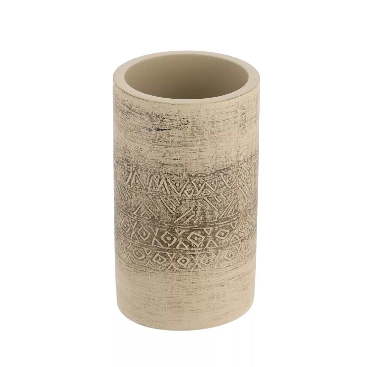 SET GOBELET DISTRIBUTEUR A SAVON ET PORT SAVON CIMENT - NATUREL