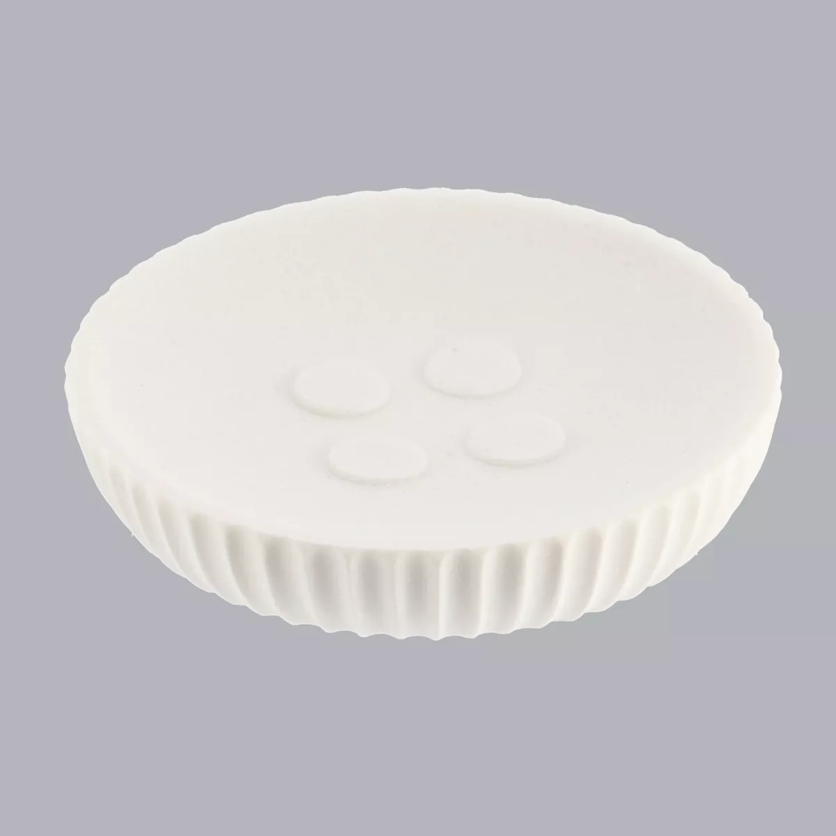 Set di accessori bagno in resina Strié Bianco