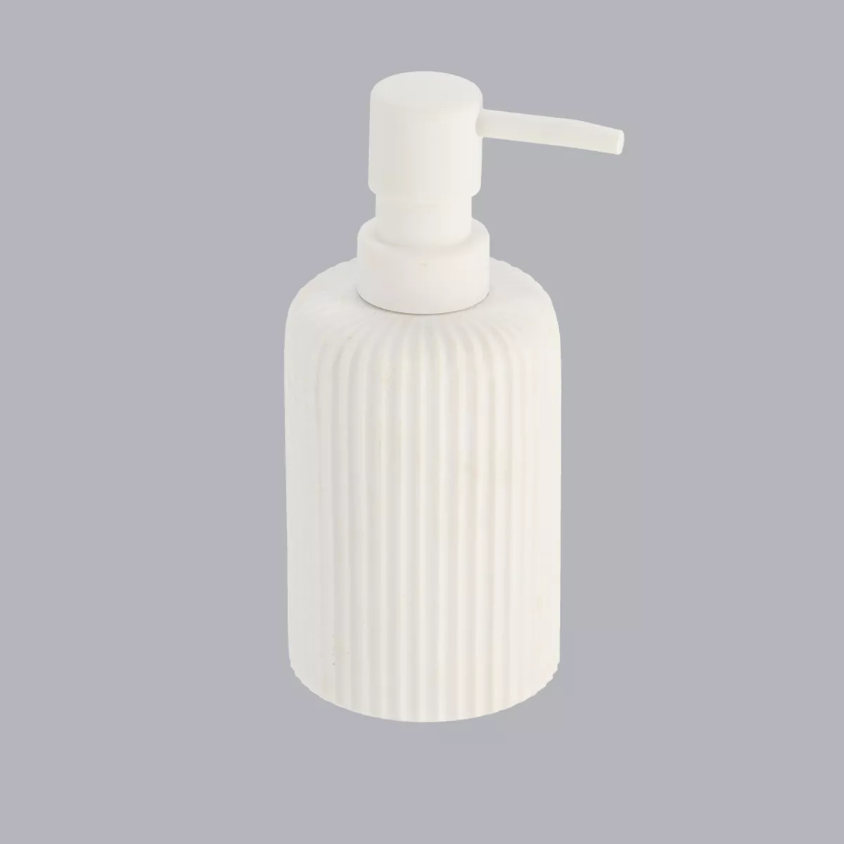 Set de accesorios de baño resina Strié Blanco