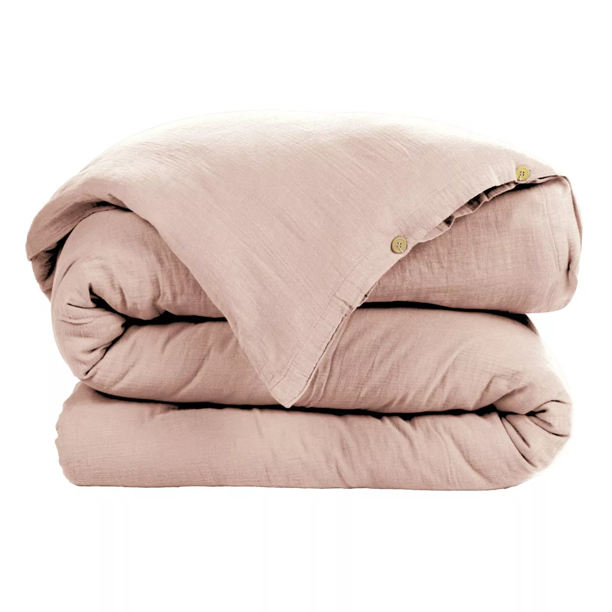 Housse de couette gaze de coton (140 cm) Gaïa Rose poudré 2