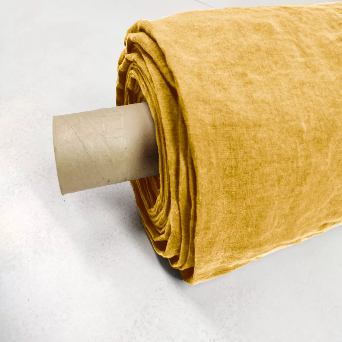 Tafelkleed rechthoekig gewassen linnen (L350 cm) Louise Mosterdgeel