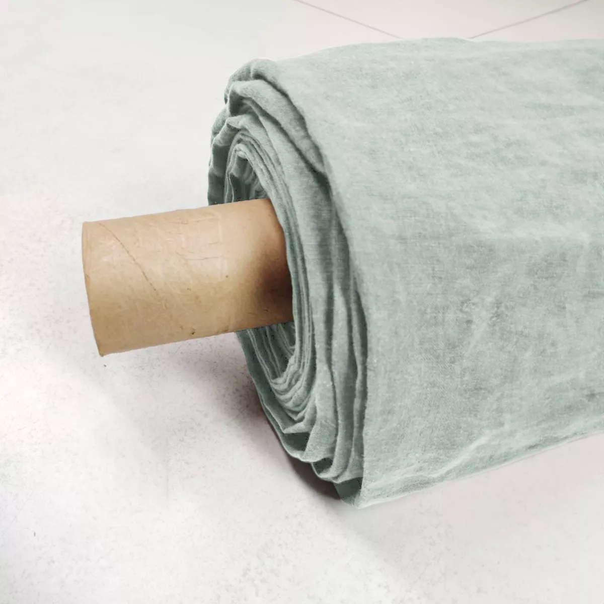 Tovaglia rettangolare lino lavato (L250 cm) Louise Verde eucalipto