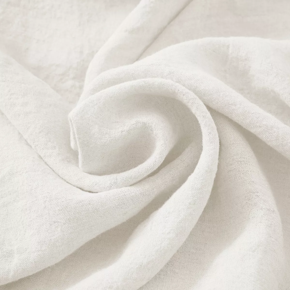 Cache-sommier lin lavé (140 x 190 cm) Louise Blanc