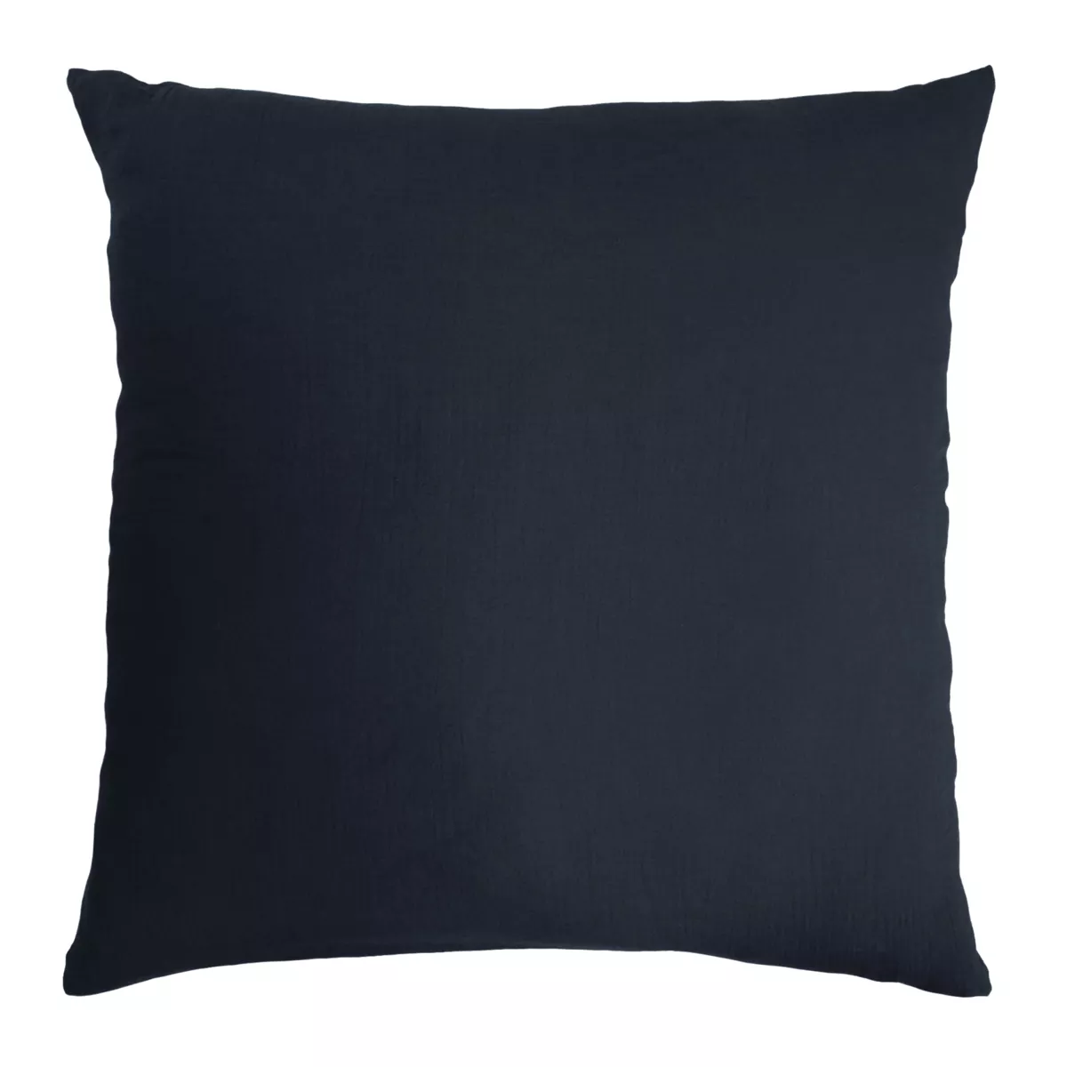 Taie d'oreiller carrée gaze de coton (80 x 80 cm) Gaïa Bleu nuit