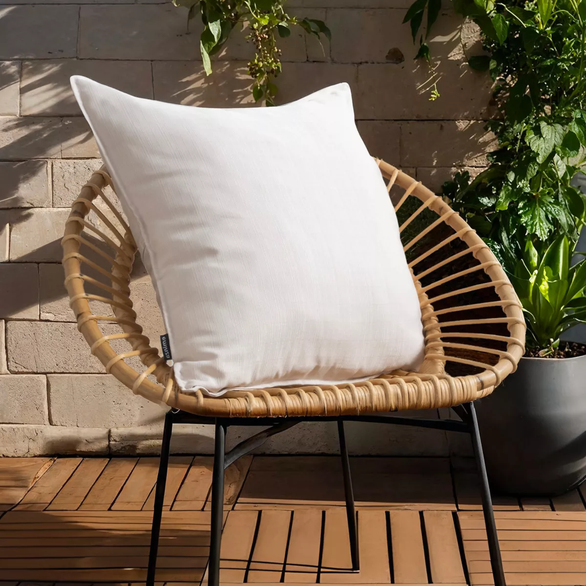 Outdoor sierkussen vierkant (60 x 60 cm) Sunset Ecru