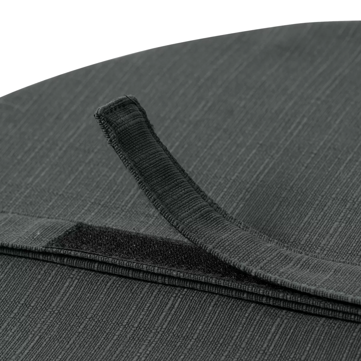EM - Assise matelassŽe ronde dŽhoussable ¯ 40 cm Polyester uni SUNSET Anthracite